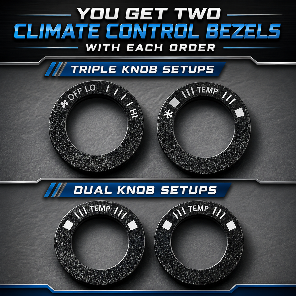 Climate Control Knob Bezels For Years 2014-2024