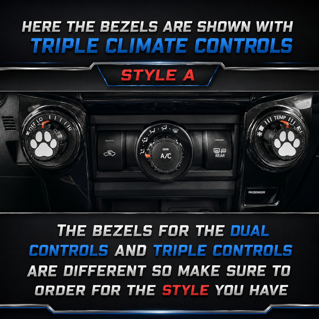 Climate Control Knob Bezels For Years 2014-2024