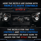 Climate Control Knob Bezels For Years 2014-2024