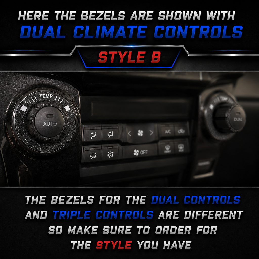Climate Control Knob Bezels For Years 2014-2024
