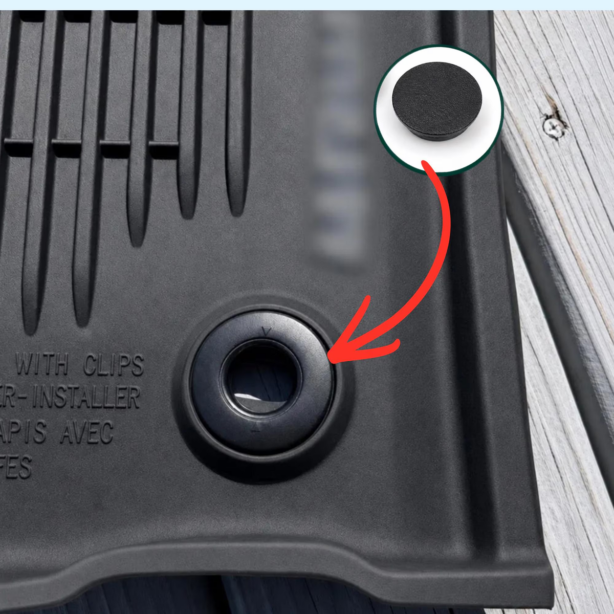 Floor Mat Hole Plugs (4 pcs)