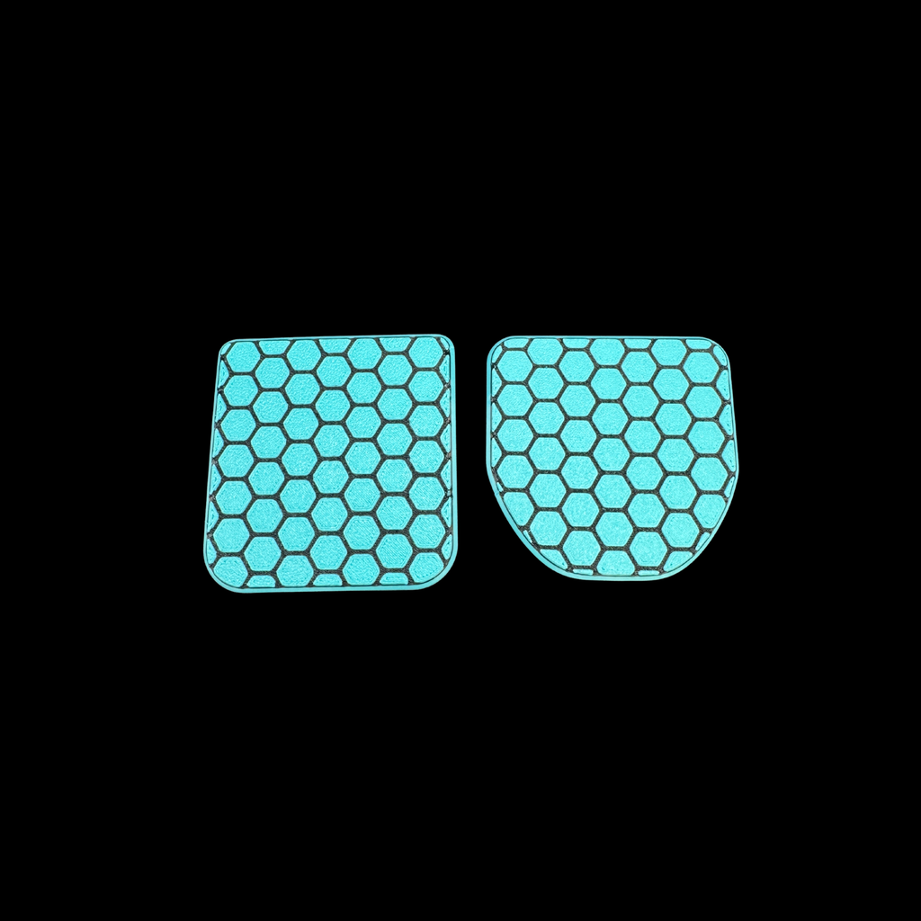 Designer D-ring Accessories - Honeycomb Design. Eliminate dirt buildup and endless cleaning.