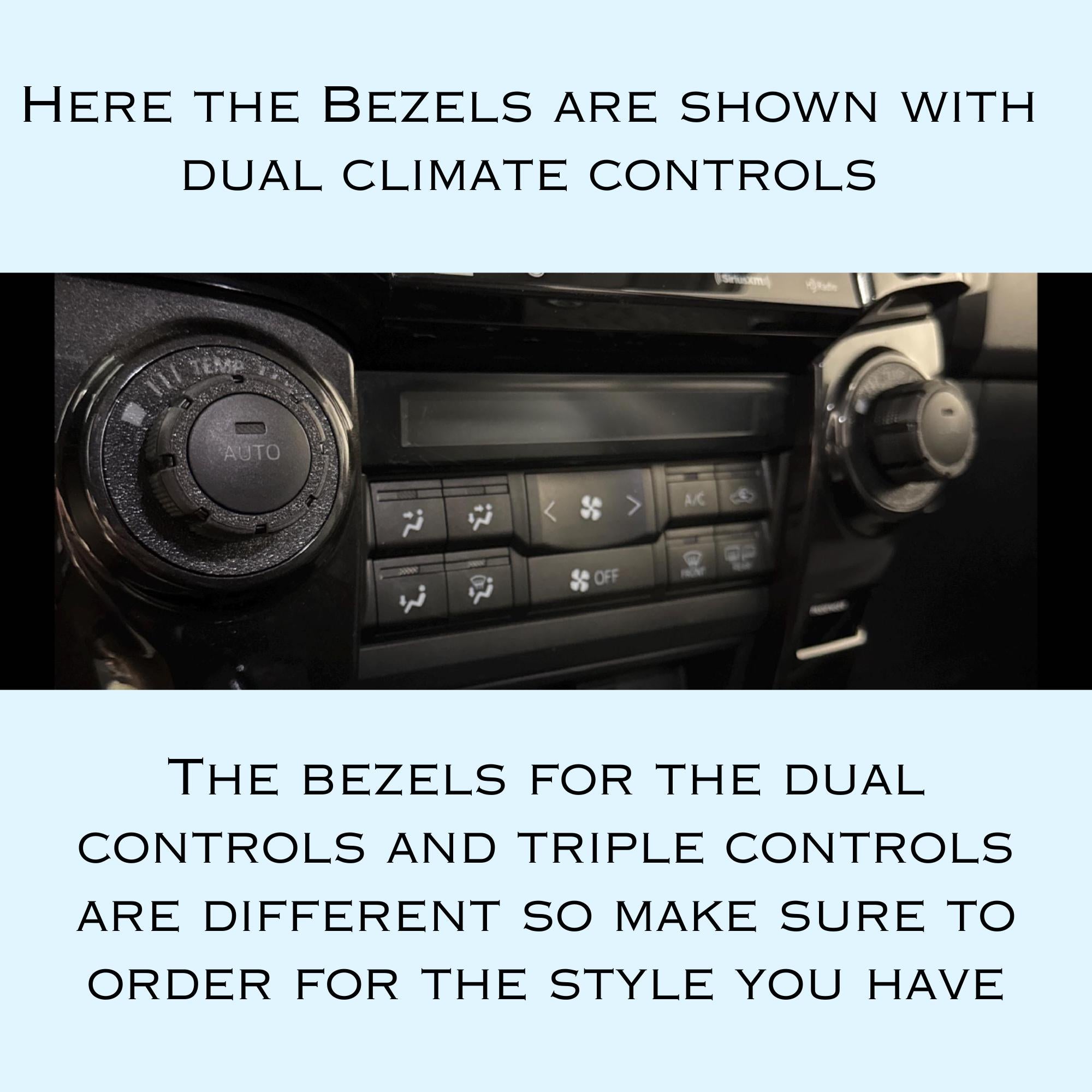 Climate Control Knob Bezels for the 5th Gen Toyota 4Runner 2014-2024