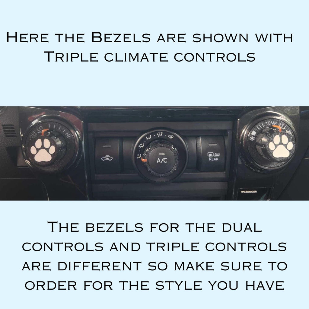 Climate Control Knob Bezels for the 5th Gen Toyota 4Runner 2014-2024