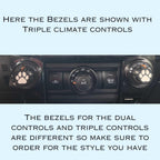 Climate Control Knob Bezels for the 5th Gen Toyota 4Runner 2014-2024