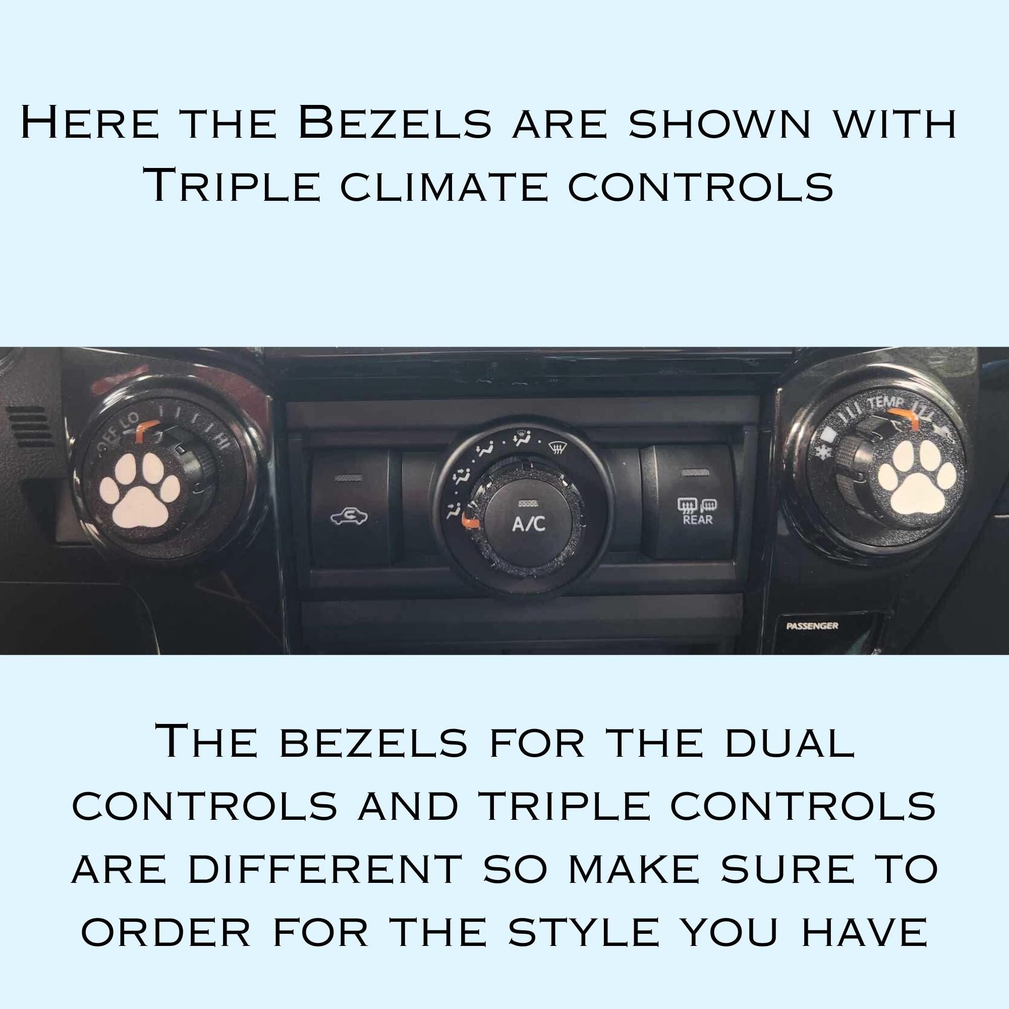 Climate Control Knob Bezels for the 5th Gen Toyota 4Runner 2014-2024