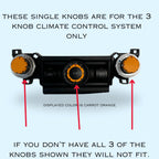 Single Climate Control Knob Accents for the 5th Gen Toyota 4Runner 2014-2024