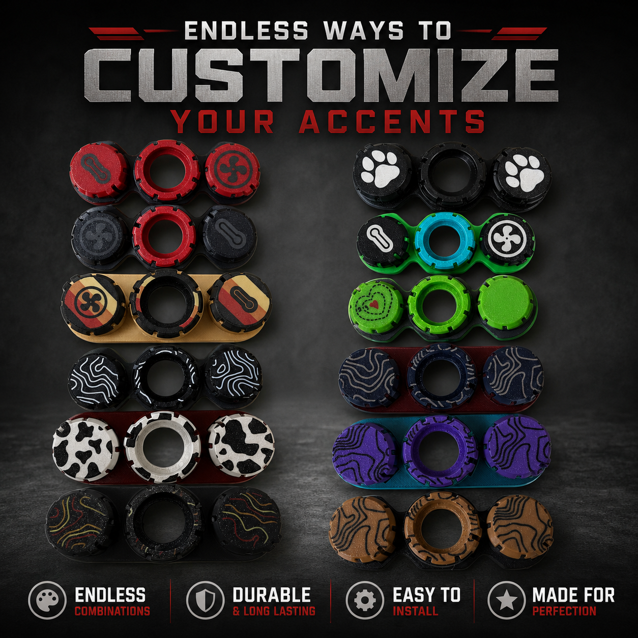 Climate Control Knob Accents 4Runner Years 2014-2024